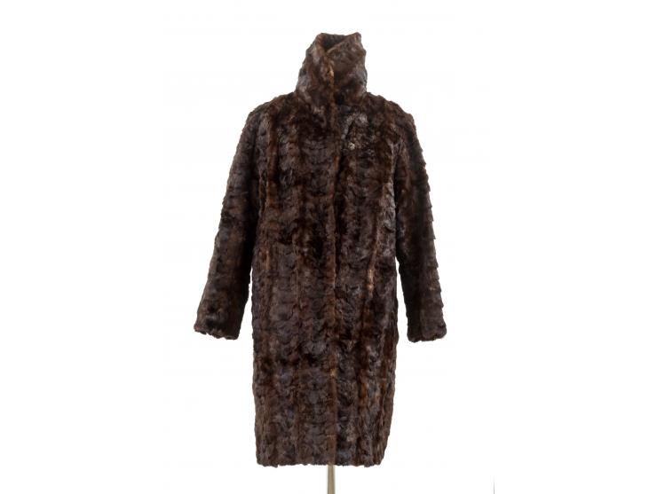 Long Fur Coat of Rebbetzin Chaya Mushka Schneersohn, daughter of Rebbe Rayatz and Wife of the Lubavitcher Rebbe – With a Letter of Authenticity Signed by Her Sister Rebbetzin Chanah Gurary and Her Son Shalom Ber (Barry) Gurary